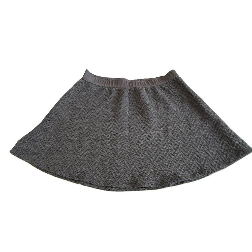 Candie's Women's Gray Herringbone Skater Short Skirt Regular Size S